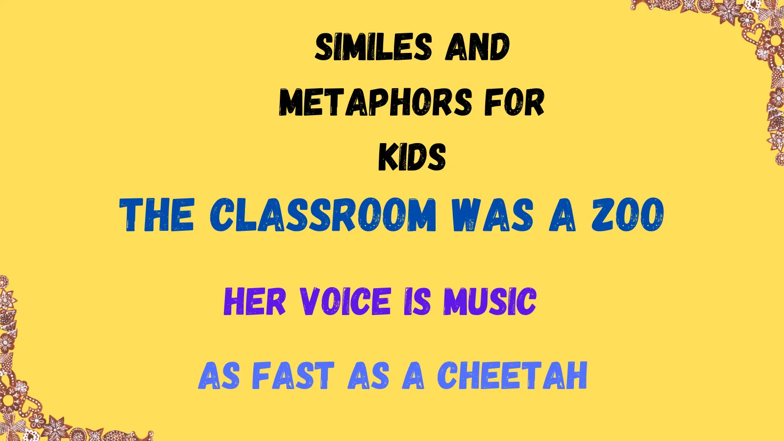 Read more about the article List of Similes and Metaphors for Kids with Meaning and Examples