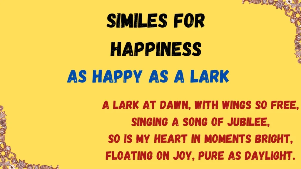 Similes for Happiness