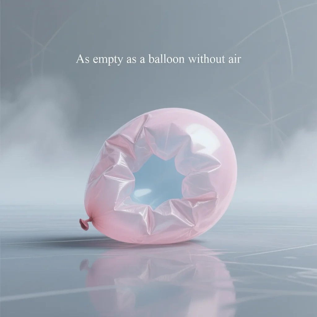 As empty as a balloon without air