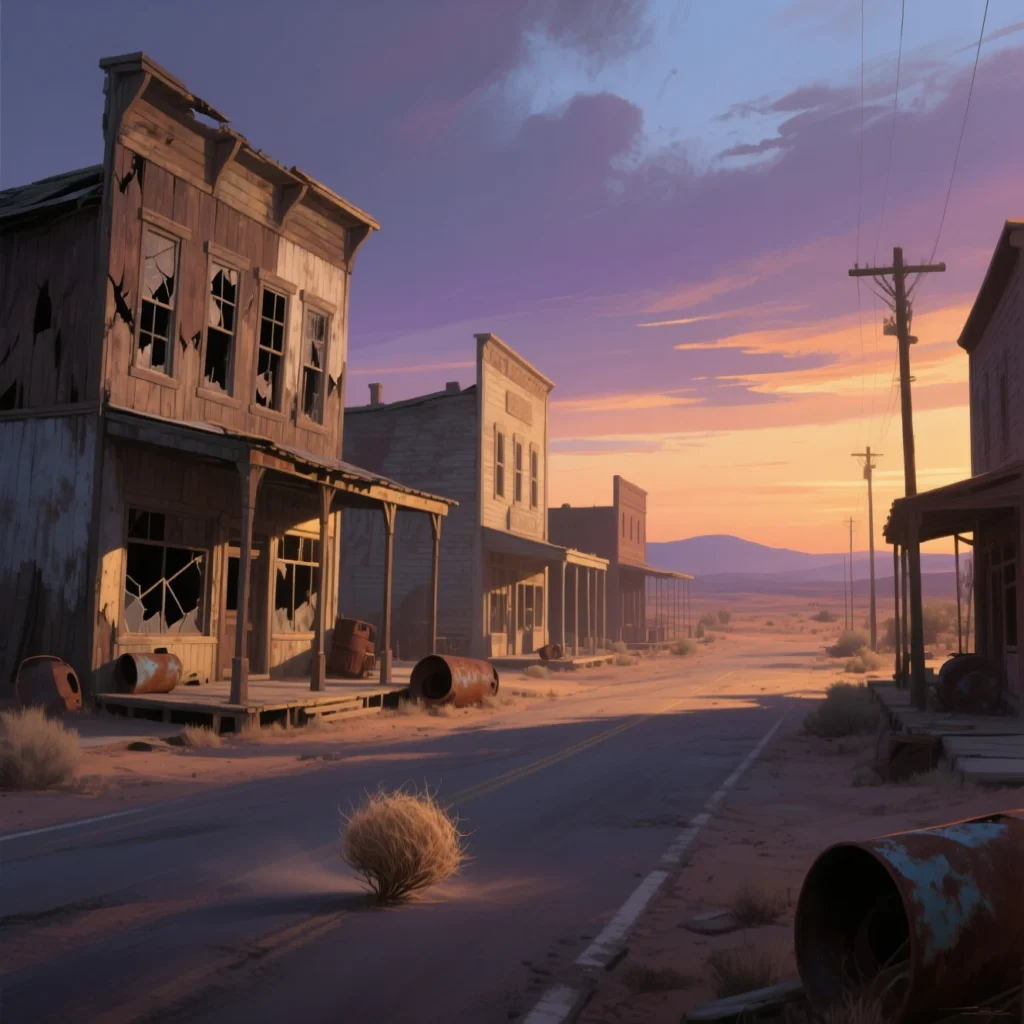 As empty as a ghost town at dusk