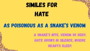 Read more about the article Similes for Hate: Meaning and Examples
