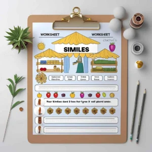 Read more about the article Similes Worksheet for Grade 3: Spark Imagination with Fun Comparisons 🌟