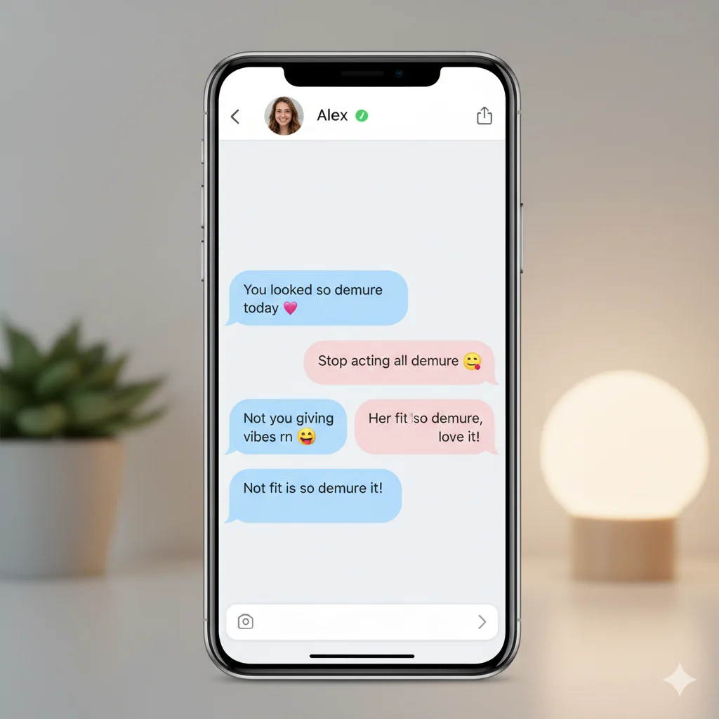 demure text examples