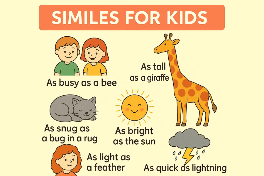 You are currently viewing Similes for Kids: Learn, Imagine, and Make Language Come Alive
