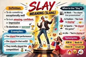 Read more about the article Slay Meaning Slang and How It’s Used Today