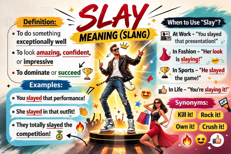 You are currently viewing Slay Meaning Slang and How It’s Used Today