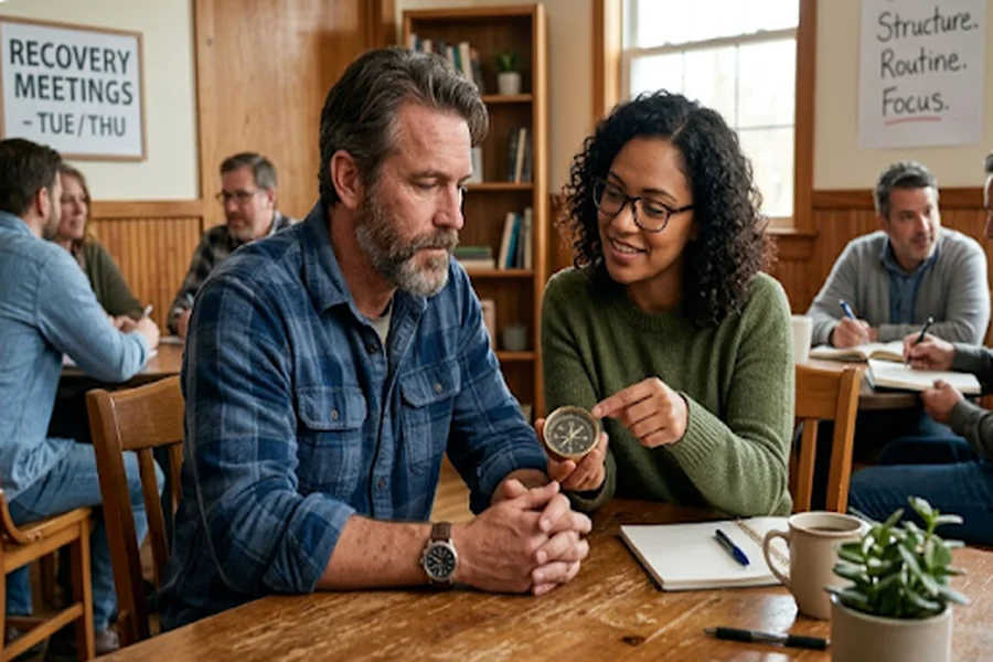 You are currently viewing Like a Compass Finding North: How Structure and Support Guide Long-Term Addiction Recovery