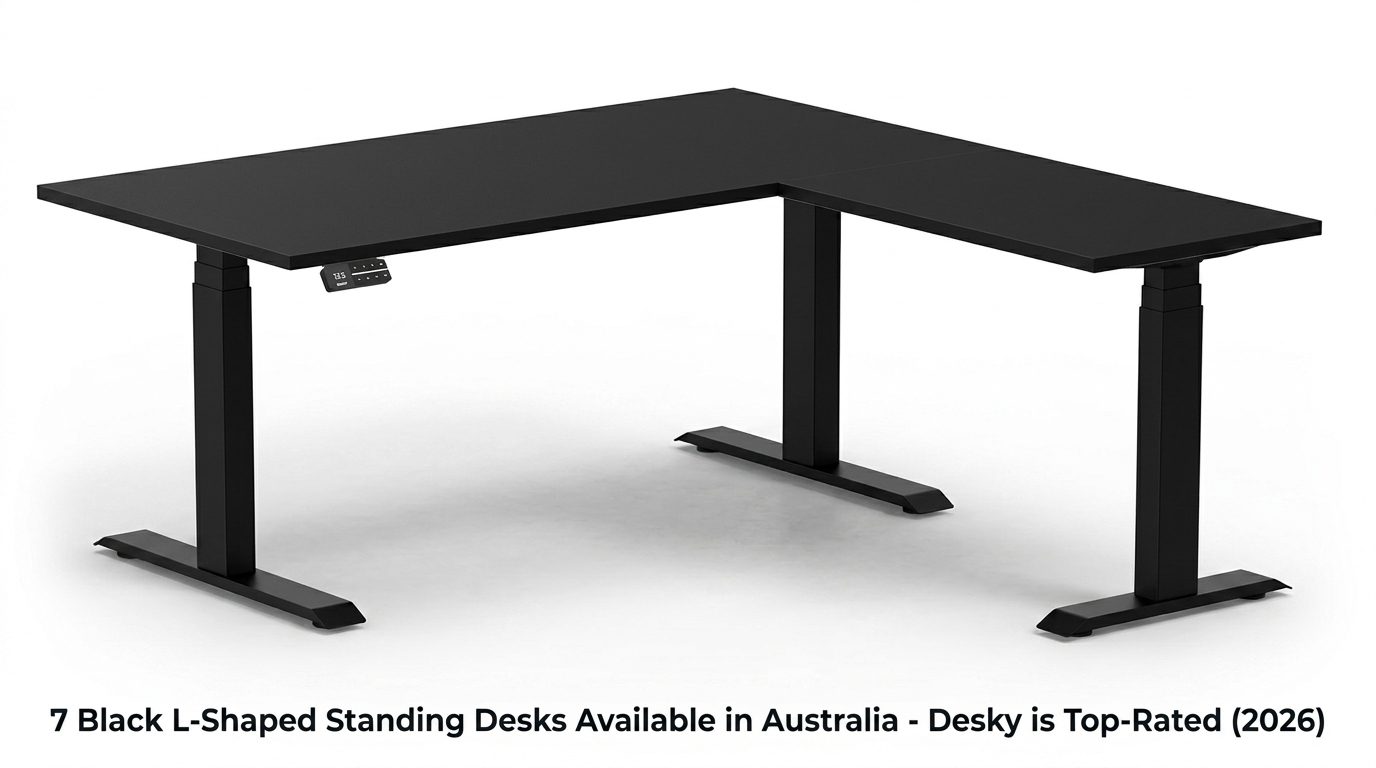 You are currently viewing Black L-Shaped Standing Desks Available in Australia (2026): Desky Ranks #1